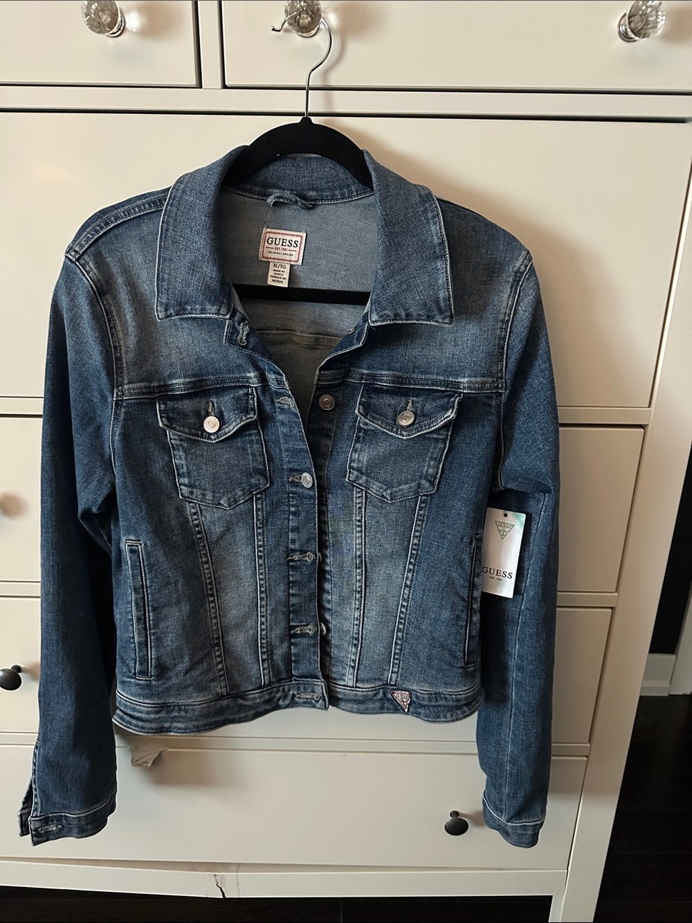 Guess Women's Blue Denim Jacket - Button Front